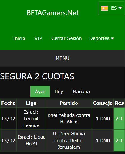 boleto de apuesta vip ganada